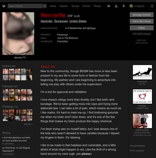 FetLife profile